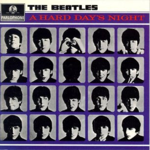 Paroles de chansons et pochette de l'album A hard day's night de Beatles