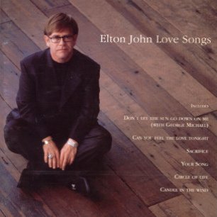 Paroles de chansons et pochette de l'album Love songs de Elton John