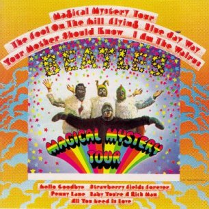 Paroles de chansons et pochette de l'album Magical mystery tour de Beatles