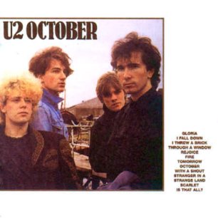 Paroles de chansons et pochette de l'album October de U2