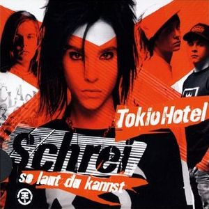 Paroles de chansons et pochette de l'album Schrei de Tokio Hotel