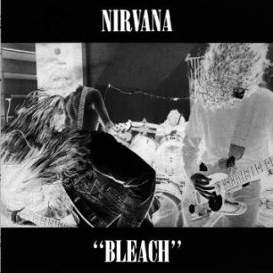 Paroles de chansons et pochette de l'album Bleach de Nirvana